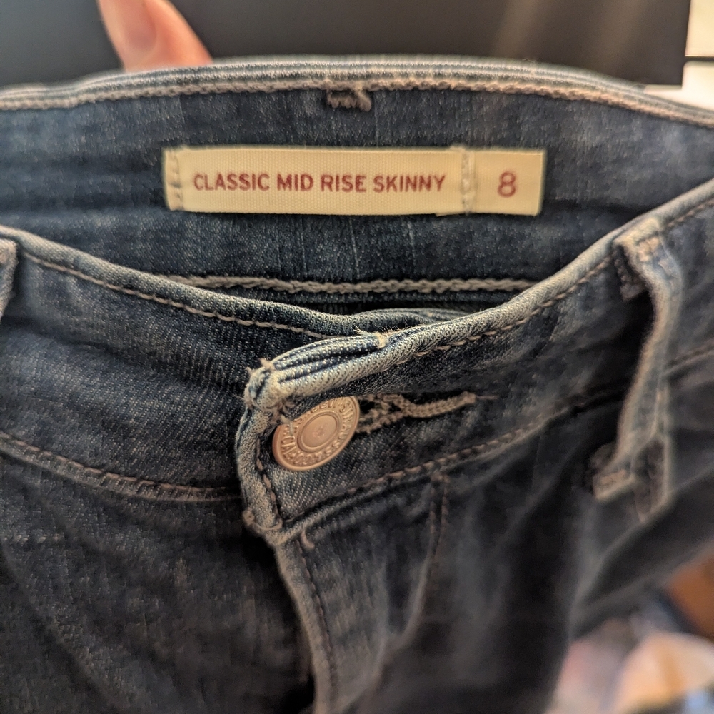 Classic Levi's Mid Rise Skinny Jeans - Blue